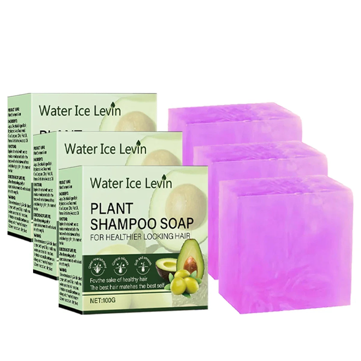 Plant Collagen Moisturizing Shampoo Bar with Olive Oil | Qme Moisturizing Shampoo Bar Qme Lavender 100g