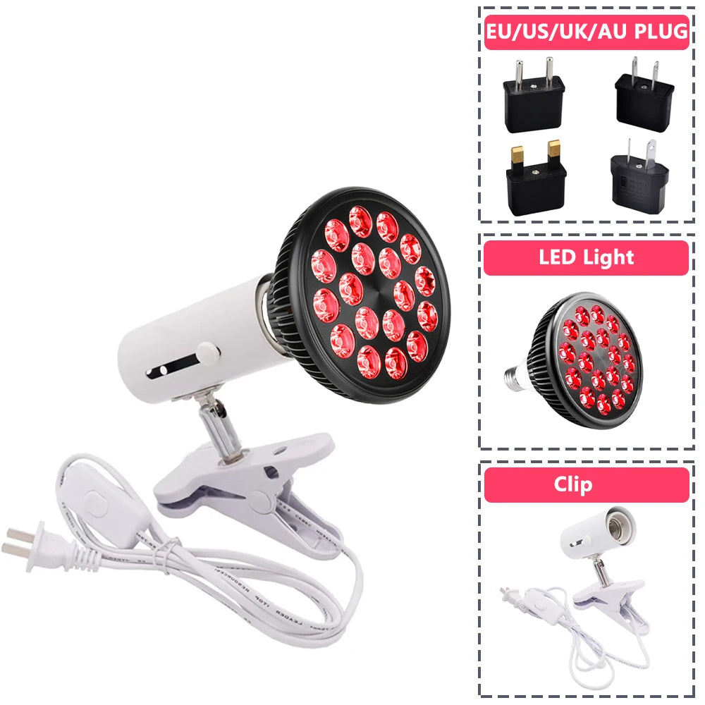 Red Light Therapy Lamp 54W 660nm 850nm – LED Face & Body Device Red Light Therapy Lamp Qst