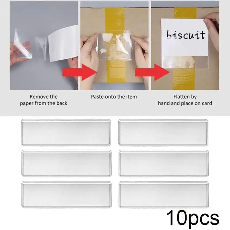 Clear Adhesive PVC Shelf Tag Pockets – No-Trace Label Holders Shelf Label Holders Qme Default Title