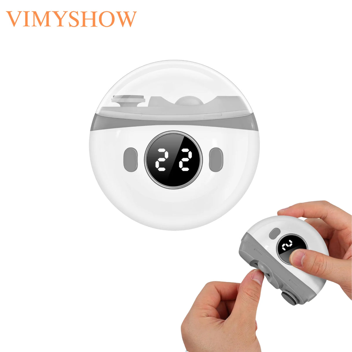 VIMYSHOW Electric Nail Clipper & Polisher with LED | All Ages Electric Nail Trimmer Qst