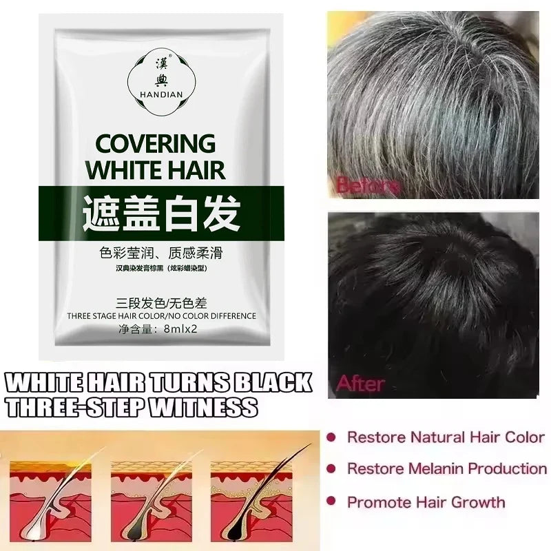 Herbal Hair Dye Shampoo – Dark Color & Nourishing Treatment Hair Dye Shampoo Qme
