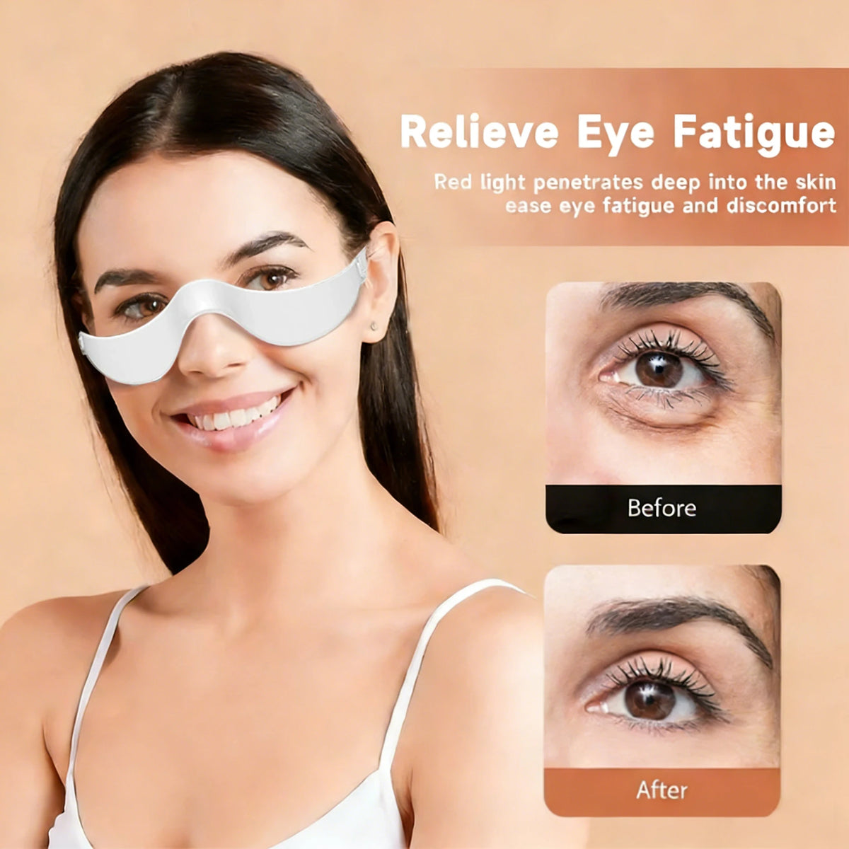 Vilnason EMS Red Light Eye Massager Glasses – Skin Care Device Eye Massager Device Qst