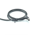 M8 8-Pin Male 90° Elbow Waterproof Shielded Cable 1M Industrial Connector Cable Qme black