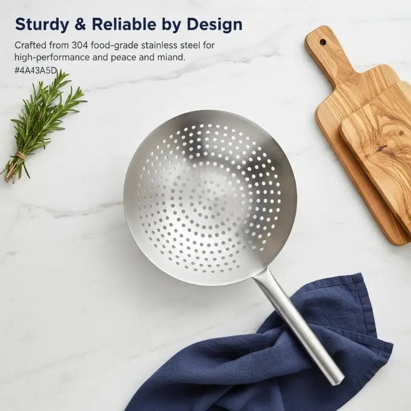 Stainless Steel Colander with Handle – Multifunction Kitchen Strainer Kitchen Colander Strainer Qme