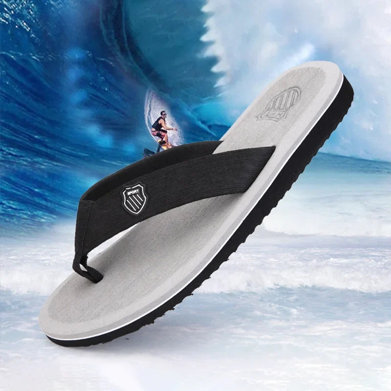 Men's EVA Flip Flops Beach Sandals – Non-Slip Casual Flat Flip Flop Sandals Qme