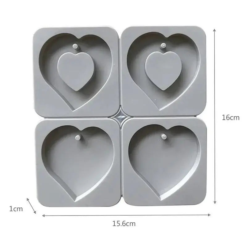 Silicone Molds for Soap, Plaster & Aromatherapy – DIY Heart Set Silicone Craft Mold Qme