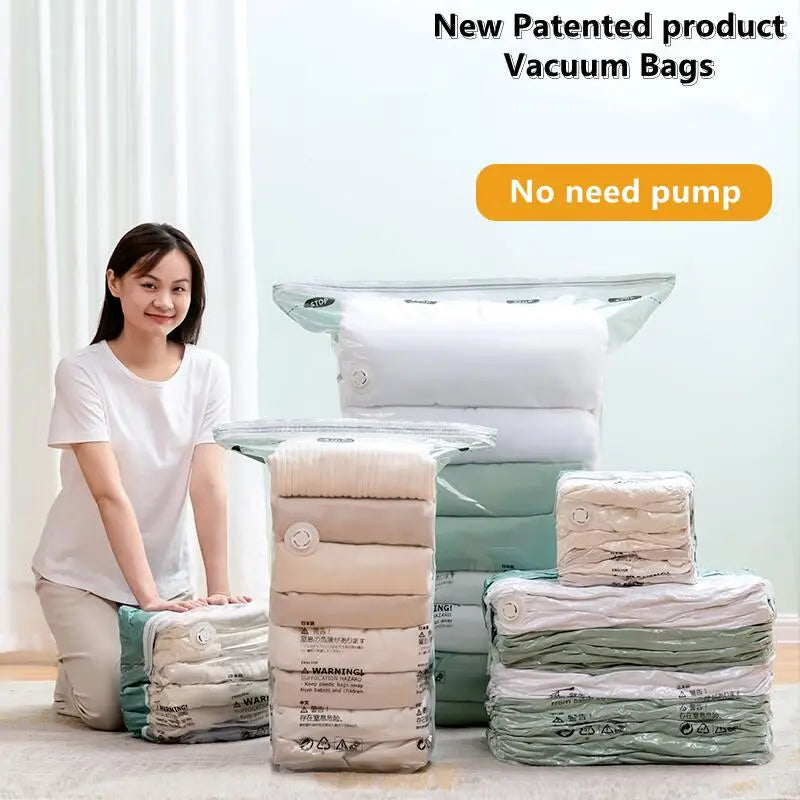 Extra Large No-Pump Vacuum Storage Compression Bags Vacuum Storage Bags Qme