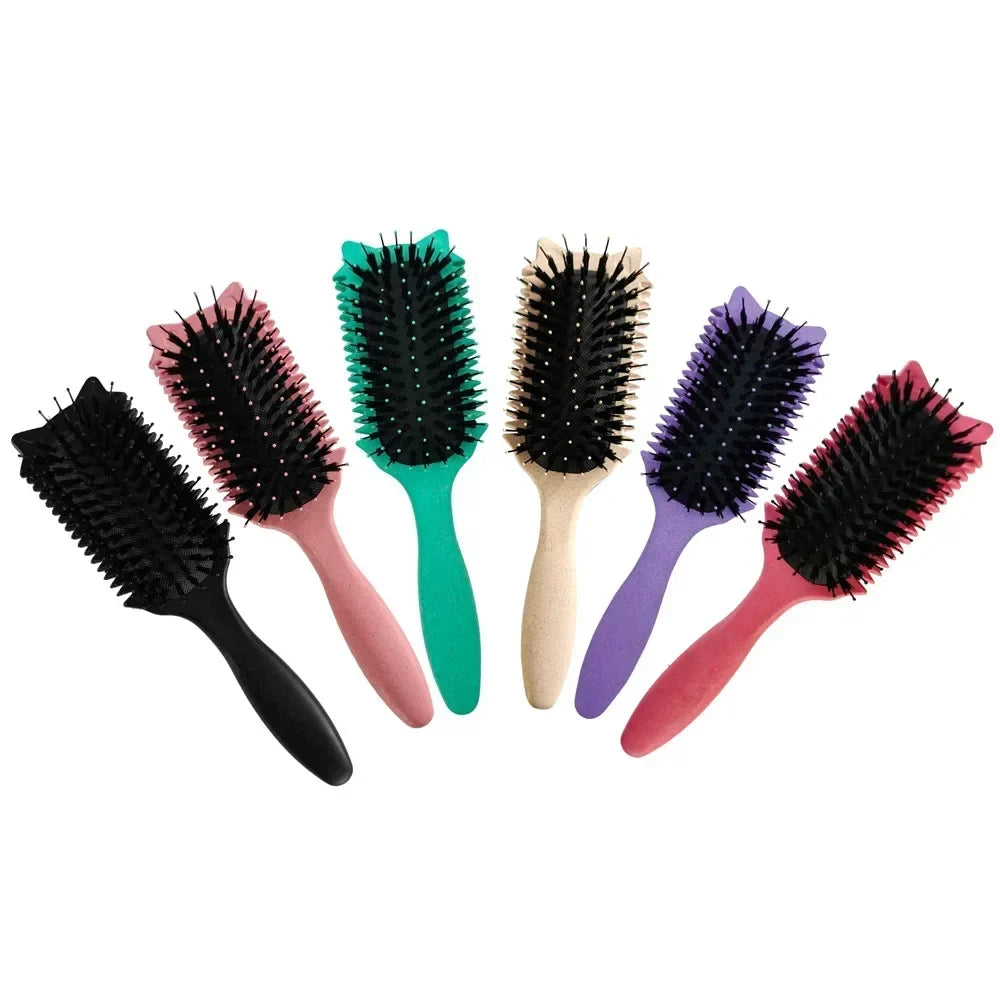 Boar Bristle Curl Defining Detangling Brush – Styling Tool Curl Styling Brush Qme
