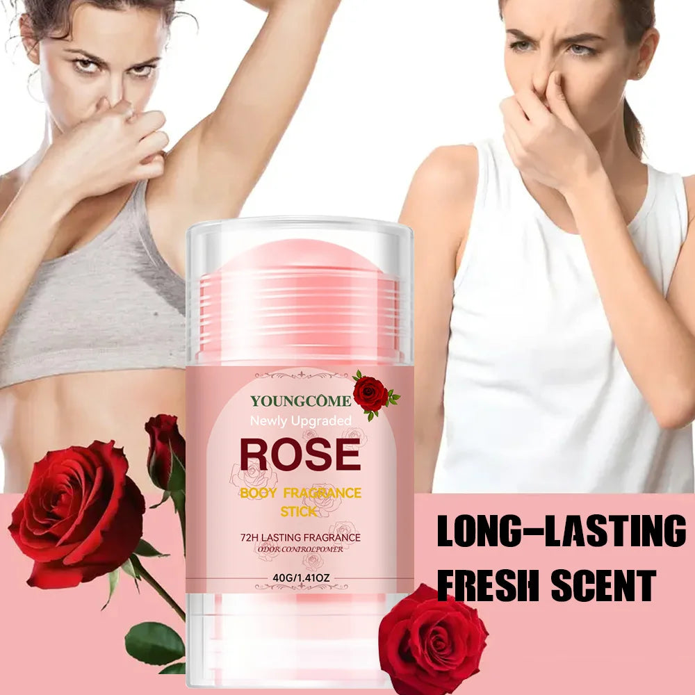 YOUNGCOME Rose Deodorant Stick – 72-Hour Freshness for Women Deodorant Stick Qst
