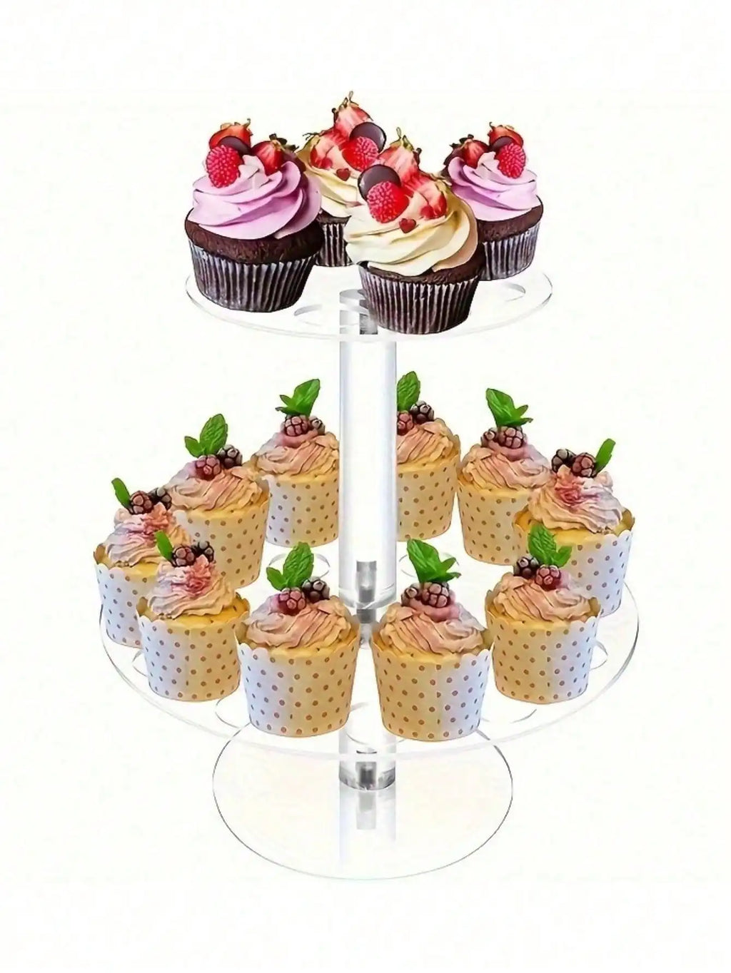16-Hole Acrylic Ice Cream Cone & Popcorn Display Rack Cone Display Rack Qme