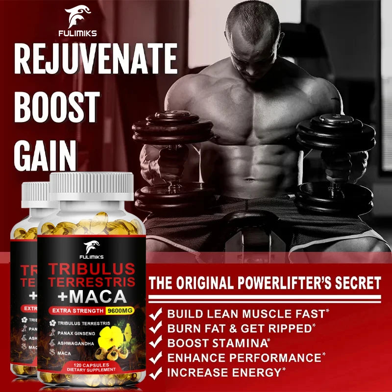 Tribulus Terrestris Capsules – Energy, Vitality & Athletic Drive Herbal Supplement Qst