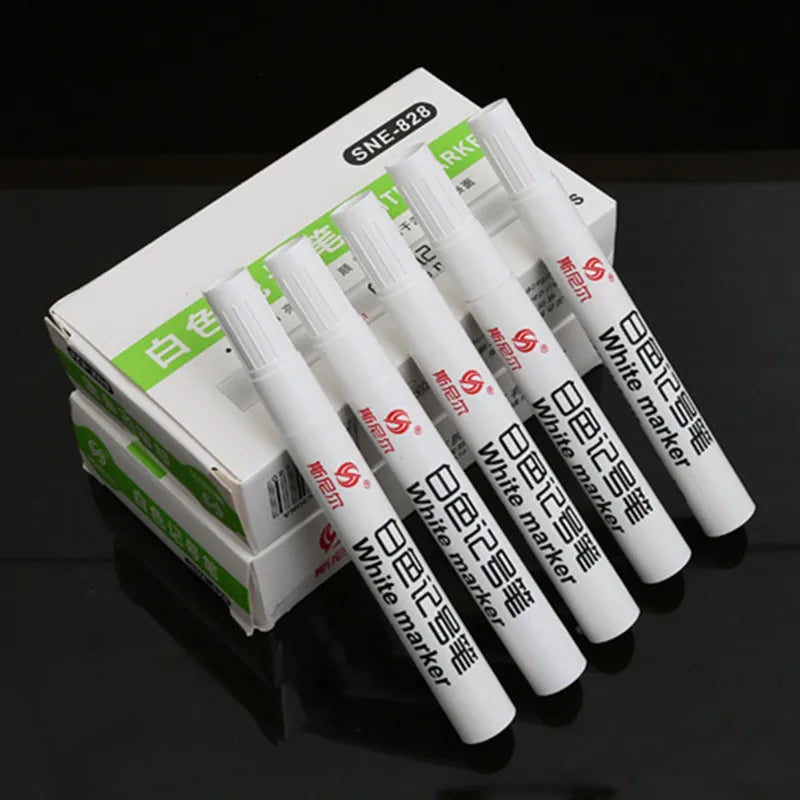 Permanent White Paint Marker Pen – Waterproof Tire & Graffiti Art Paint Marker Pen Qme