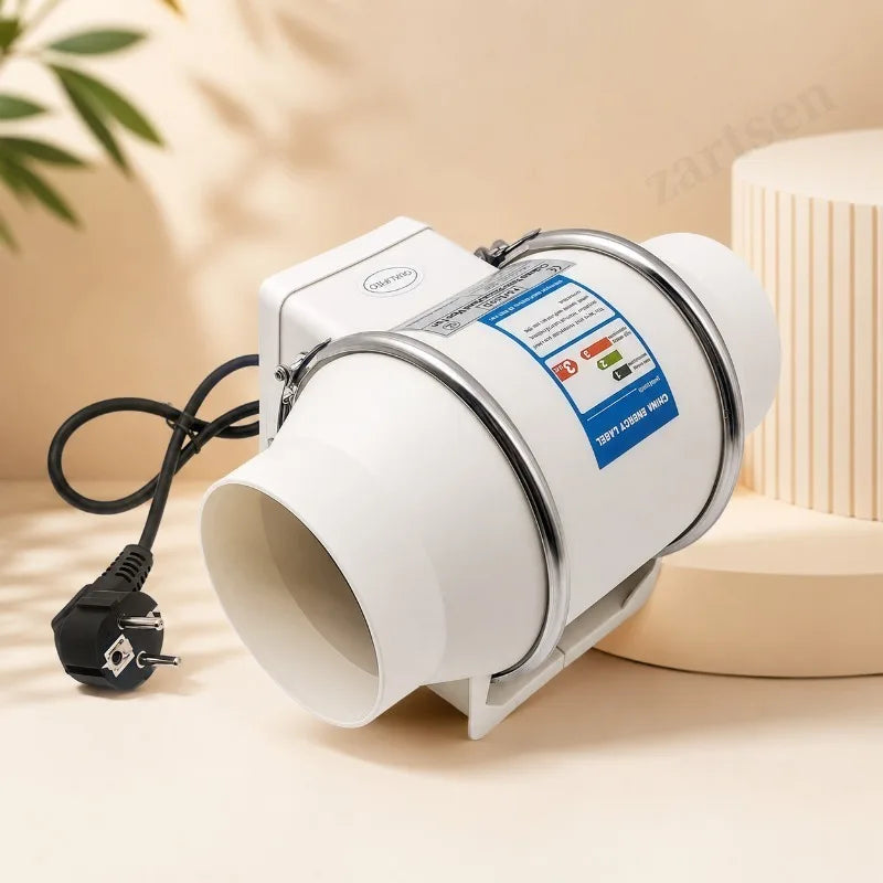 ZARTSEN 4/5/6" Quiet Mixed Flow Inline Exhaust Fan 220V Remote Inline Exhaust Fan Qst