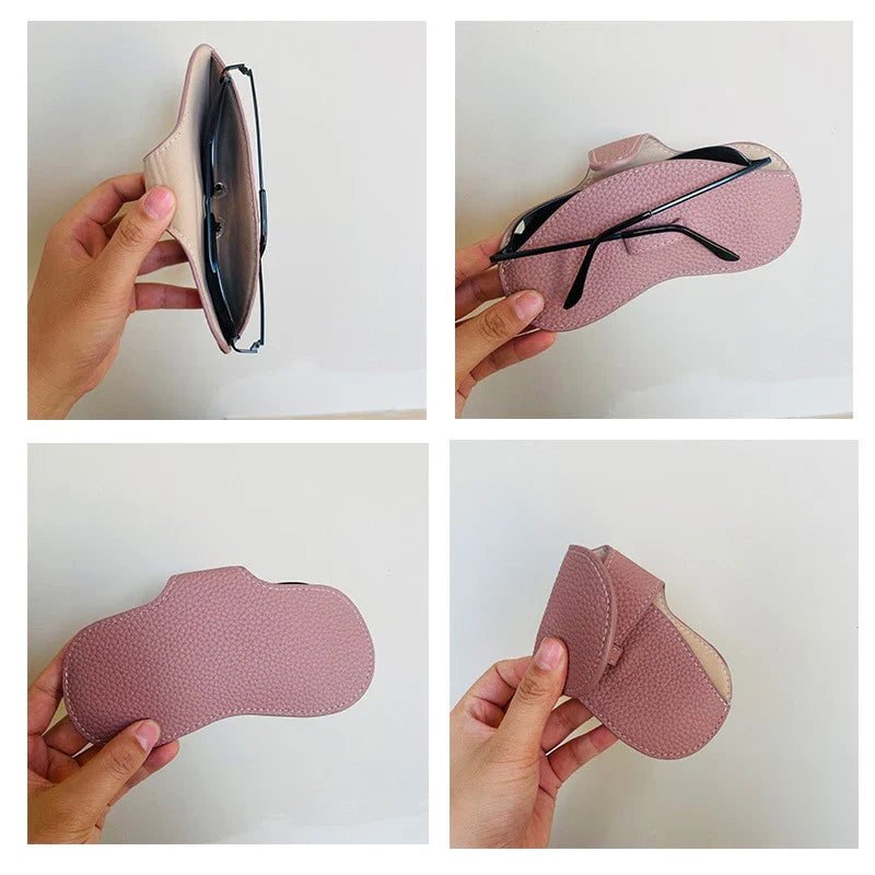 PU Leather Glasses Case – Portable Sunglasses Storage Bag Glasses Storage Case Qme