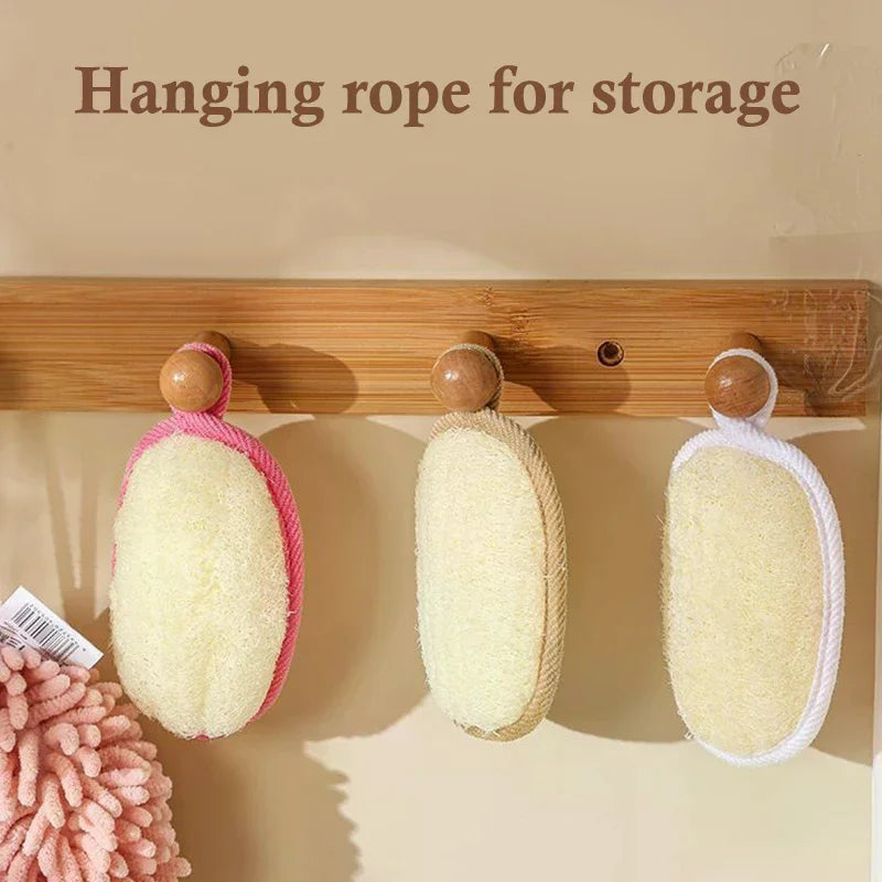 Natural Loofah Bath Sponge – Soft Exfoliating Body Scrubber Exfoliating Bath Sponge Qme
