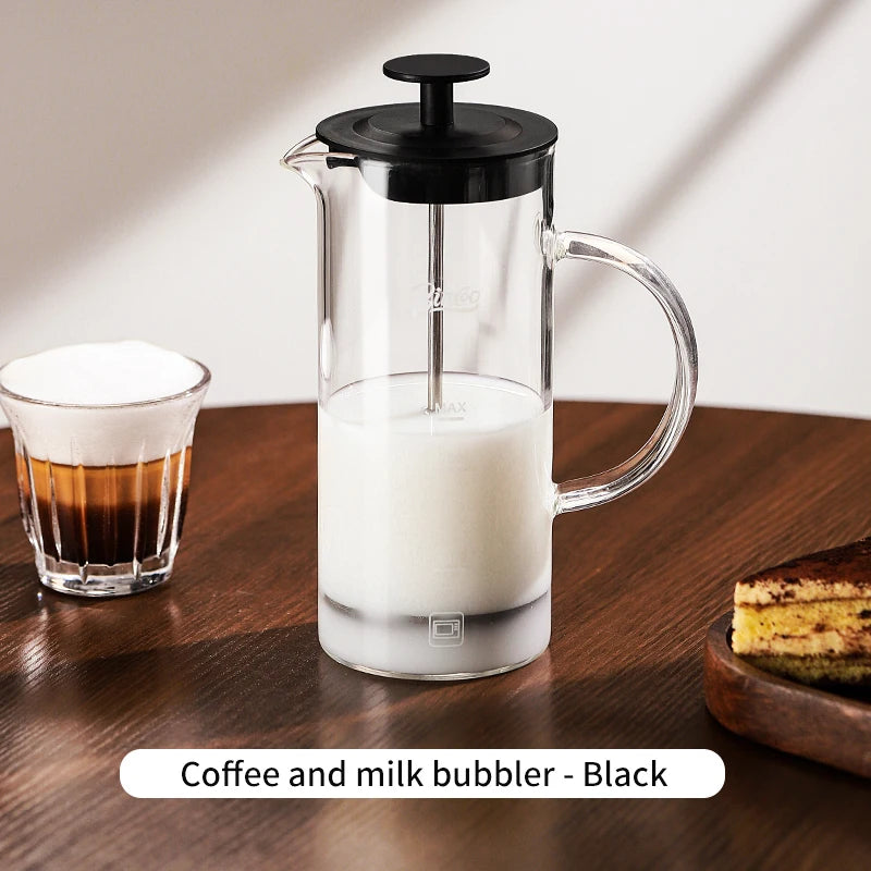 Bincoo French Press 550ml – Glass Cold Brew & Frother Set French Press Set Qst Black