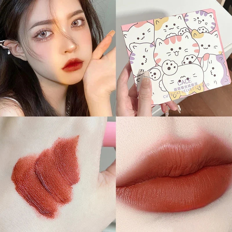 Matte Velvet Liquid Lipstick Set – 6pc Waterproof Lip Gloss Liquid Lipstick Set Qme