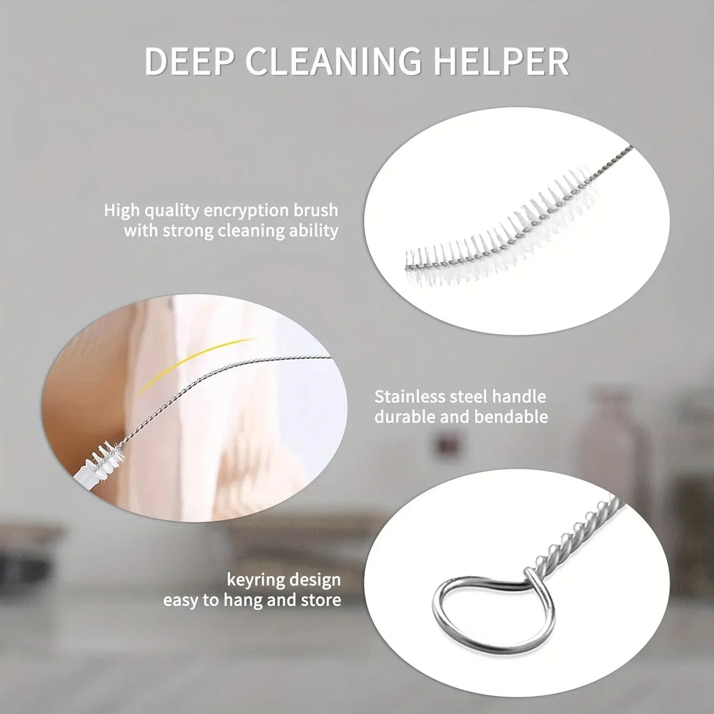 Multi-Purpose Cleaning Brush Set – Straws, Pipes & Decanters Cleaning Brush Set Qme