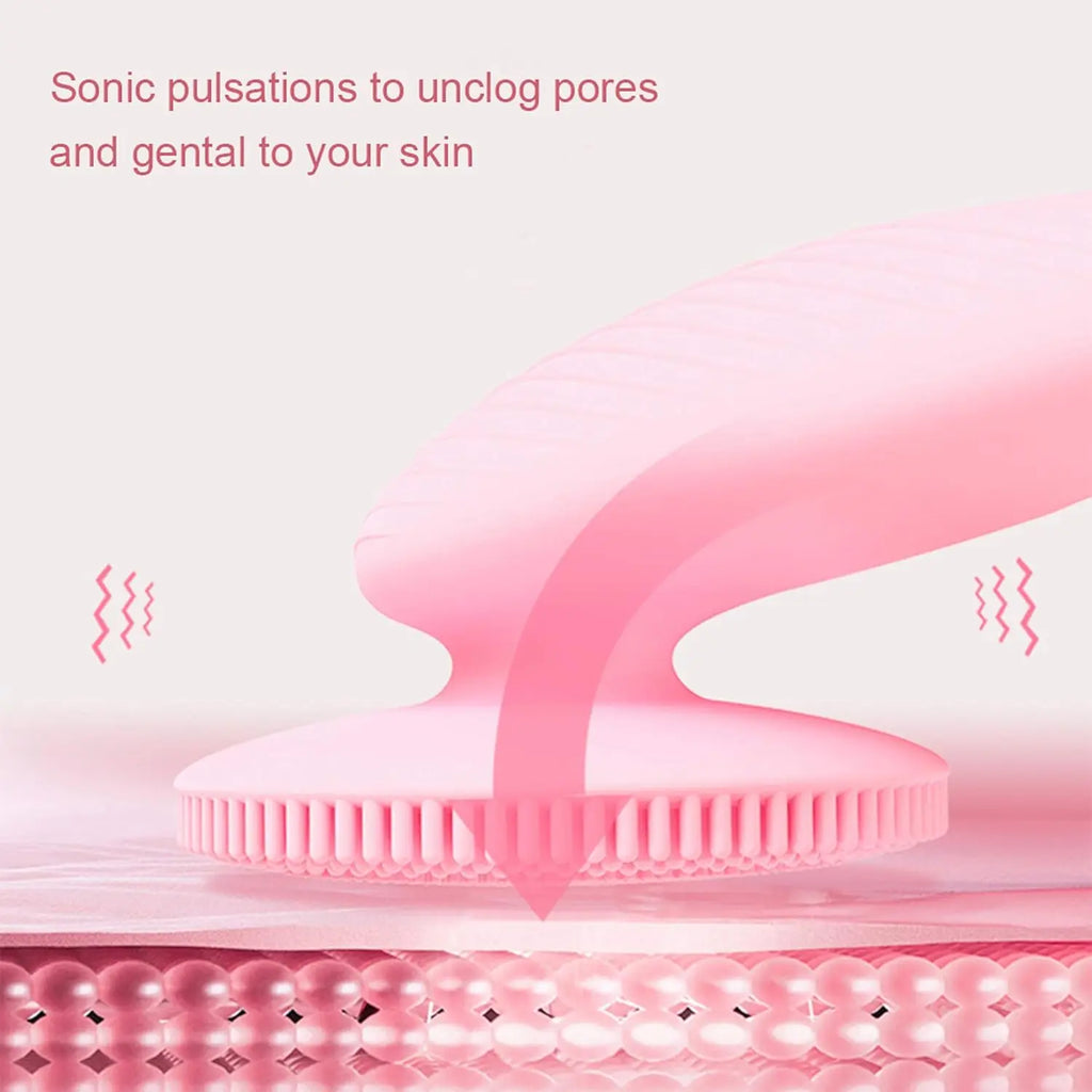 VIMYSHOW Sonic Silicone Face Cleansing Brush – IPX-7 Waterproof Facial Cleansing Brush Qst