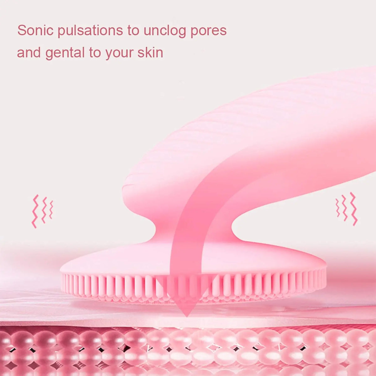 VIMYSHOW Sonic Silicone Face Cleansing Brush – IPX-7 Waterproof Facial Cleansing Brush Qst