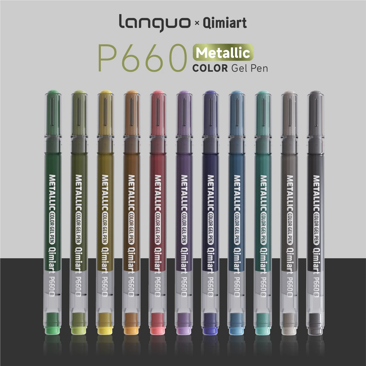 LANGUO 48 Metallic Gel Pens – Coloring, Drawing & Scrapbooking Metallic Gel Pen Set Qme