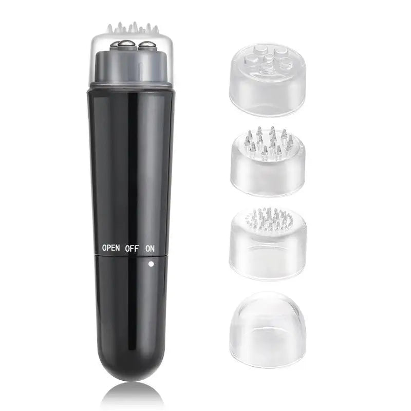 4-in-1 Micro Vibration Eye Massager – Electric Beauty Tool Eye Massager Qst Black