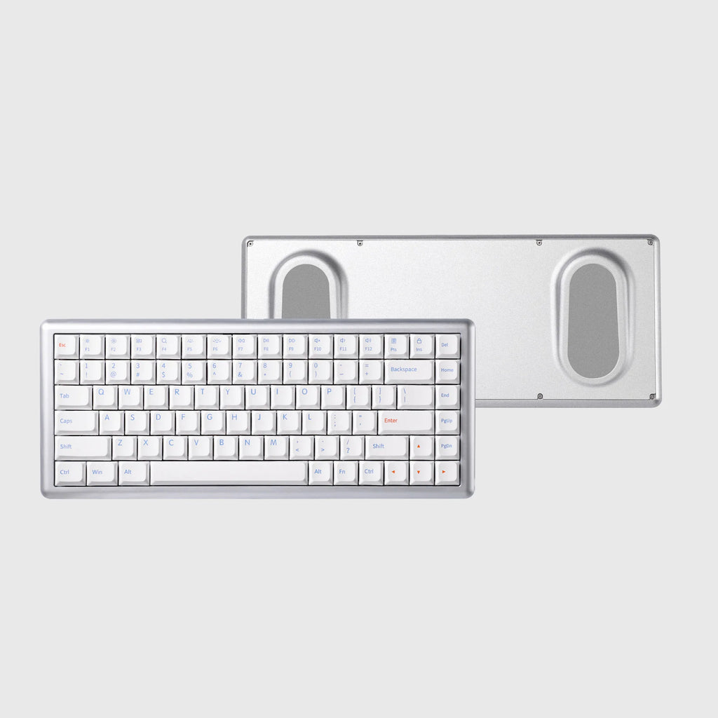 CHOSFOX Vero75 Low Profile Mechanical Keyboard QMK VIA 84 Key Mechanical Keyboard Qme silvery Keyboard Black Cloud Switch