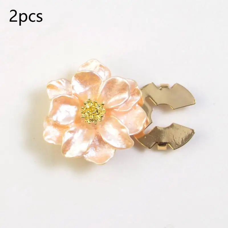 Rhinestone Flower Button Covers Cufflinks for Women – 10 Colors Button Cover Cufflinks Qme style 6