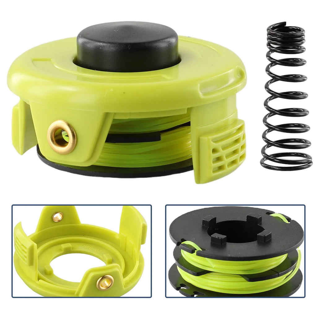 Trimmer Spool Line Cover & Spring Set RAC118 RLT3525S Trimmer Spool Replacement Qme
