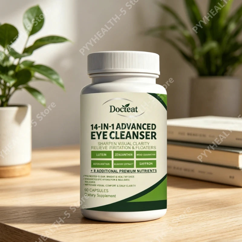 14-in-1 Eye Support Capsules – Lutein & Zeaxanthin, 60ct Eye Health Supplement Qst