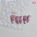 3D Laser Flower Nail Art Stickers – Relief Charm Decorations Nail Art Stickers Qst A1