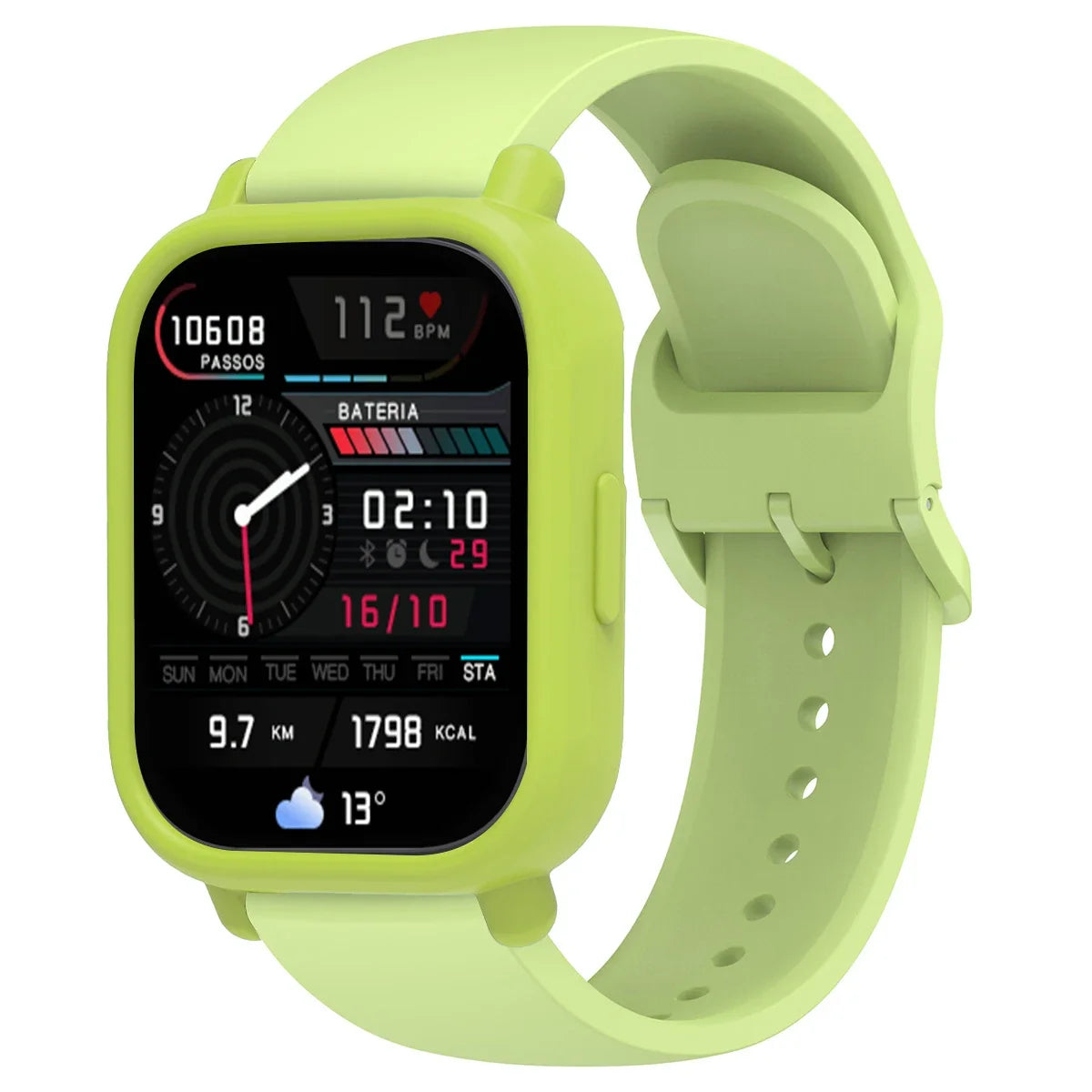 Silicone Strap & Case for Redmi Watch 5 Lite & Active – 37 Colors Smartwatch Strap Qme Lime Redmi Watch5 Active