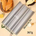 Nonstick Perforated Carbon Steel Baguette Pan – French Bread Mold Baguette Baking Pan Qst Silvery 3