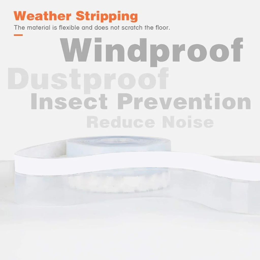 5M Transparent Rubber Door & Window Weatherstrip Seal Strip Rubber Weatherstrip Seal Qme