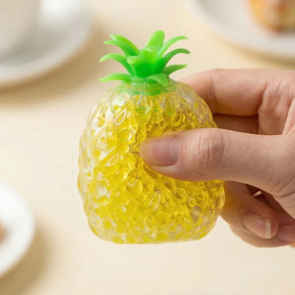 Squeezable Fruit Stress Toy – Banana & Pineapple Squishy Set Squishy Fidget Toy Qme
