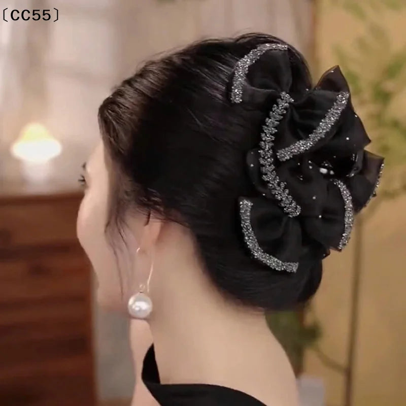 Elegant Mesh Bow Hair Clip – Women's Claw Hairpin Gift Bow Hair Clip Qst