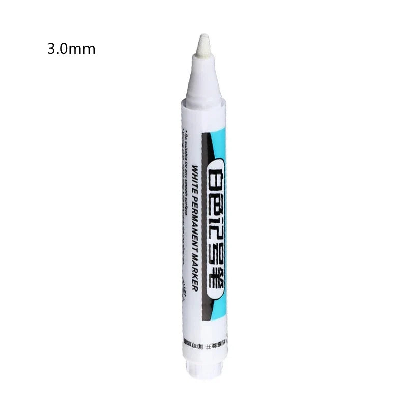 White Deep Hole Paint Marker Pen – Waterproof & Permanent Paint Marker Pen Qme 2.5mm White-1pcs