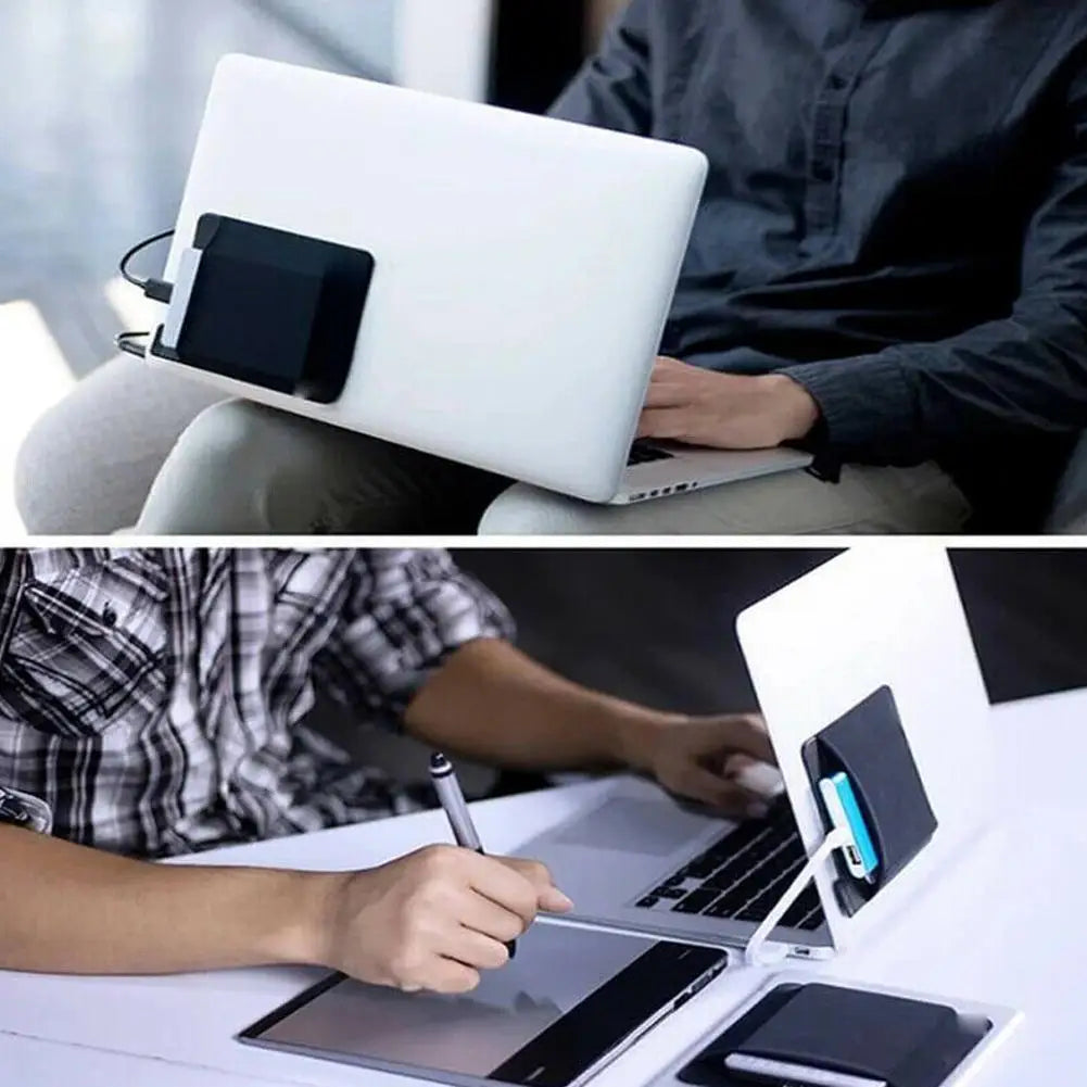 Self-Adhesive Laptop Storage Bag for Mouse, Drive & Pen Laptop Accessory Pouch Qme