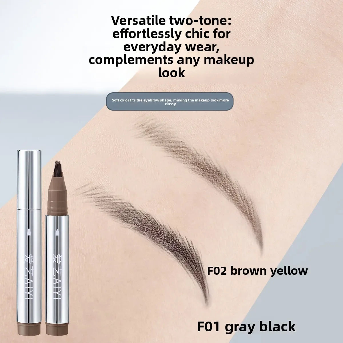 AIYI Multi-Pronged Tattoo Brow Pen – Waterproof, Long-Lasting Eyebrow Brow Pen Qme