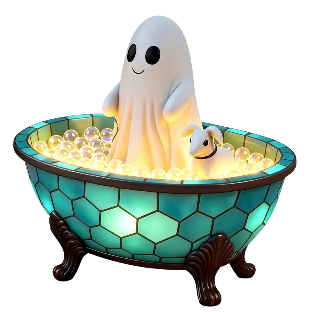 Halloween Bathtub Figurine Night Light – Cute Indoor Lamp Figurine Night Light Qme
