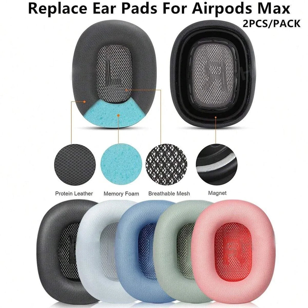 Memory Foam AirPods Max Replacement Ear Pads – Breathable Headphone Ear Pads Qme