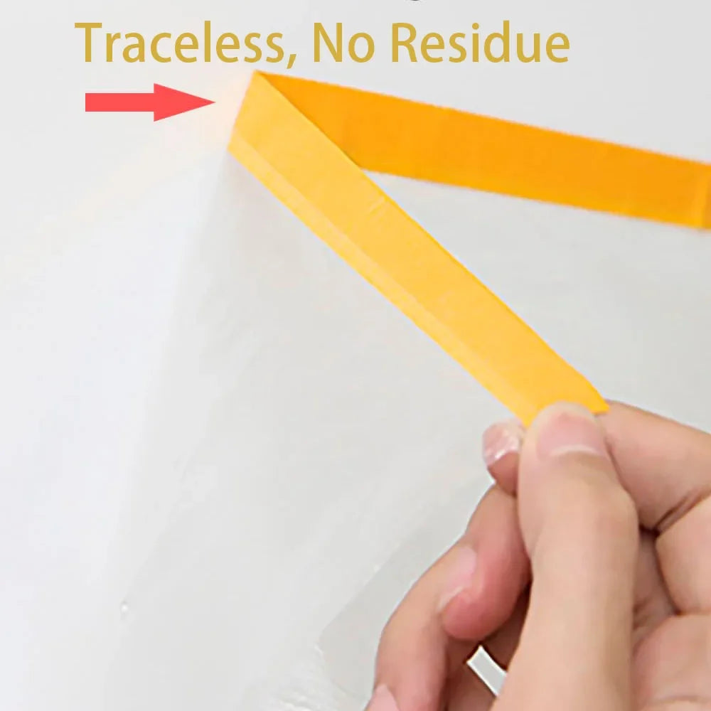 Pre-Taped Masking Film Protective Roll | 5 Width Options Masking Film Roll Qme