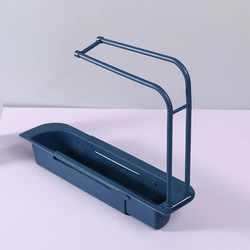Telescopic Sink Shelf Organizer – Sponge, Soap & Towel Rack Sink Shelf Organizer Qst