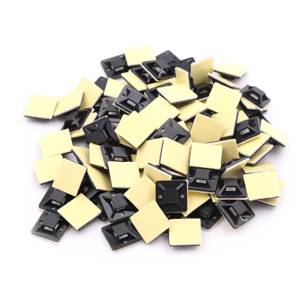 Self Adhesive Cable Tie Mount Base Holders – Pack of 20 Cable Tie Mount Qme