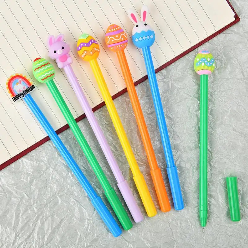 Easter Cartoon Silicone Rabbit Gel Pen | Cute Student Writing Pen Novelty Gel Pen Qme