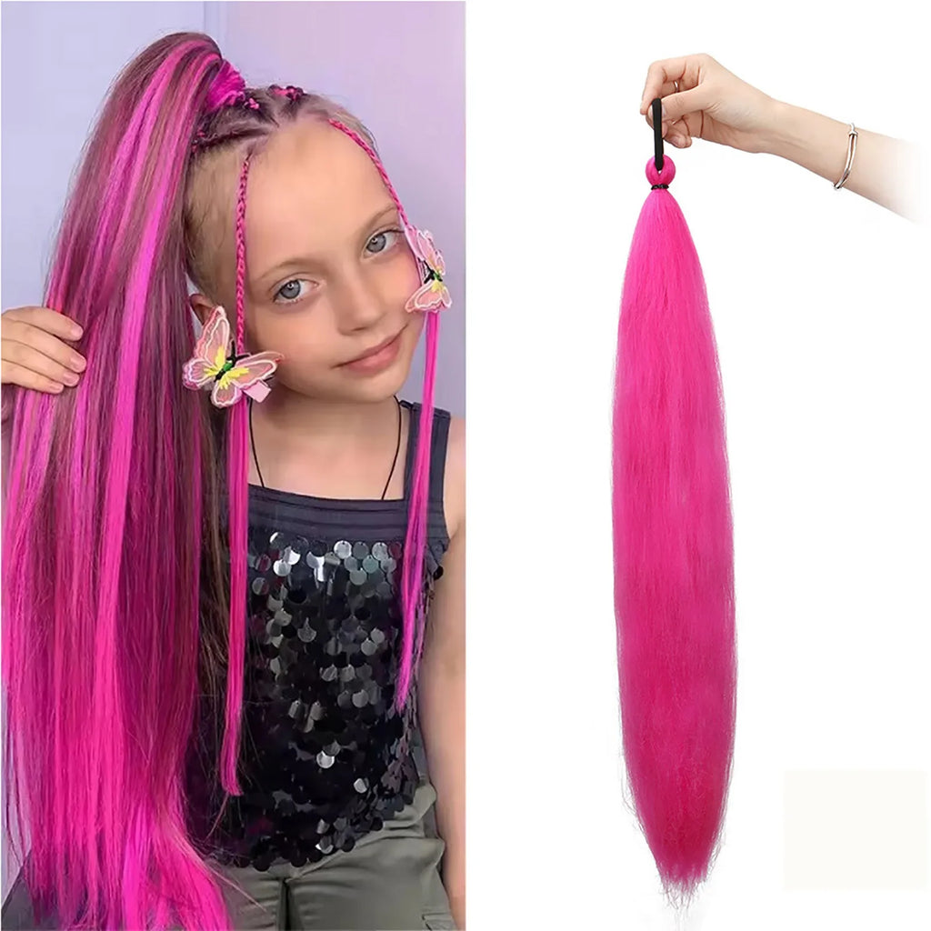 Synthetic Braided Ponytail Extension with Elastic Band Braided Ponytail Extension Qme