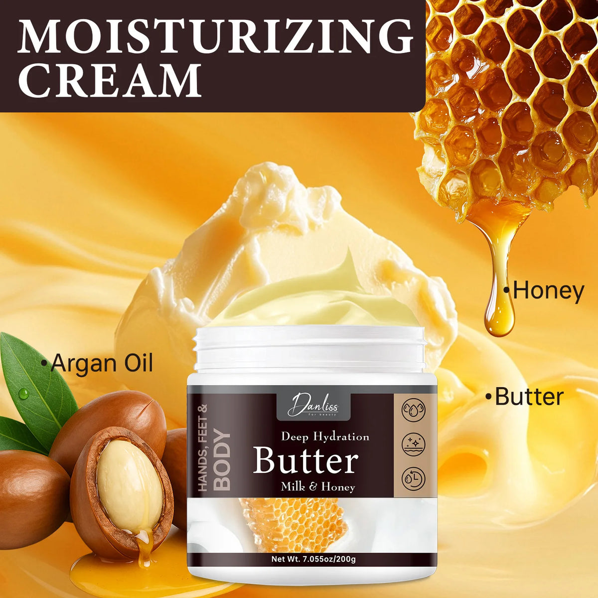 Milk & Honey Body Butter – Deep Hydration for Skin Body Butter Cream Qst