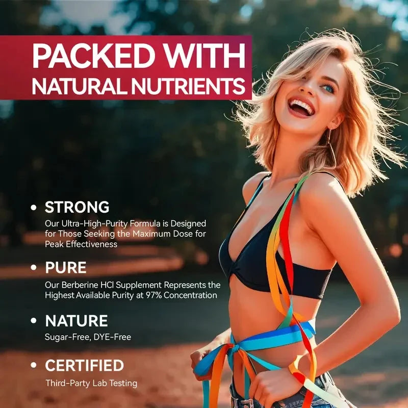 HOLUCKS Berberine 1300mg Capsules – Buy 1 Get 1 Free | 120ct Herbal Supplement Qst