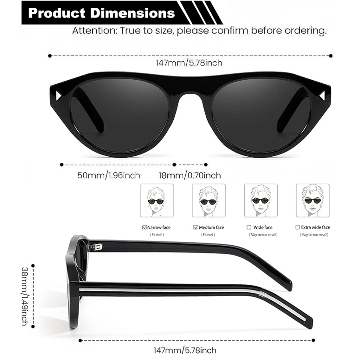 VOPHA Cat Eye Sunglasses UV400 Triangle Vintage Frame Women Cat Eye Sunglasses Qst