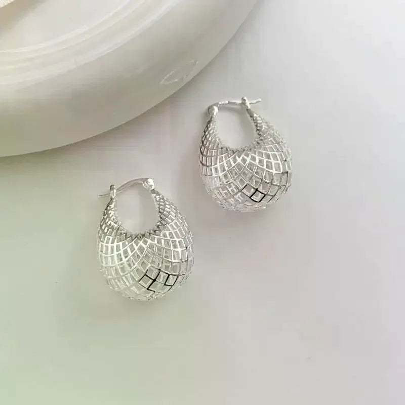 Hollow Out Water Drop Dangle Earrings – Vintage Web Style Dangle Earrings Qme